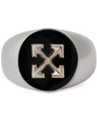Off-White c/o Virgil Abloh - Round Arrow Signet Ring - Lyst