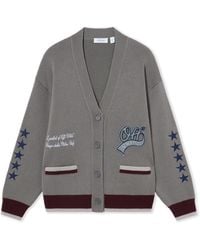 Off-White c/o Virgil Abloh - College Varsity Knit Cardigan - Lyst