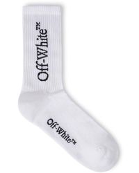 Off-White c/o Virgil Abloh - Big Logo Bksh Mid Calf Socks - Lyst