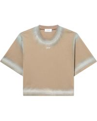 Off-White c/o Virgil Abloh - Spray Off Stamp Crop T-Shirt - Lyst
