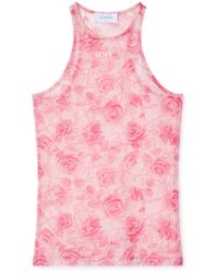 Off-White c/o Virgil Abloh - Off Stamp Roses Mesh Racer To Powder Pin - Lyst