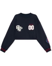 Off-White c/o Virgil Abloh - Royal Patch Crop Sweatshirt - Lyst