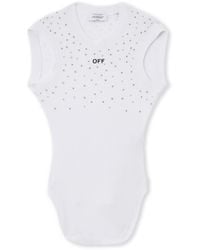Off-White c/o Virgil Abloh - Ow X Swarovski Ribbed Kat Top - Lyst