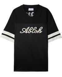 Off-White c/o Virgil Abloh - T-shirt in mesh con logo Football - Lyst