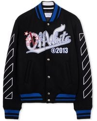 Off-White c/o Virgil Abloh - Street Wiz Wool Varsity Jacket - Lyst