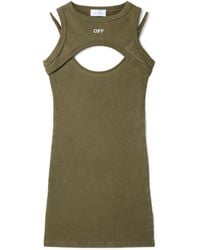 Off-White c/o Virgil Abloh - Ribbed Cut-Out Dress - Lyst