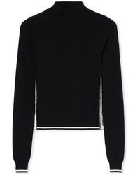 Off-White c/o Virgil Abloh - Logoband Knit Turtleneck Sweater - Lyst