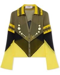 Off-White c/o Virgil Abloh - Geo Mirror Ribbed Color Block Shirt - Lyst