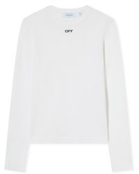 Off-White c/o Virgil Abloh - Off Stamp Ribbed Long Sleeves T-Shirt - Lyst