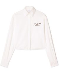 Off-White c/o Virgil Abloh - Short Shirt With Embroidered Logo - Lyst