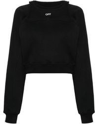 Off-White c/o Virgil Abloh - Off Stamp Round Crop Crewneck - Lyst