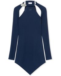 Off-White c/o Virgil Abloh - Heavy Jersey Tie Mini Dress - Lyst