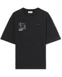 Off-White c/o Virgil Abloh - Faded Painting Skate Logo T-Shirt - Lyst