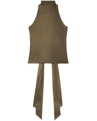 Off-White c/o Virgil Abloh - Shiny Draped Backless Top - Lyst