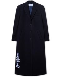 Off-White c/o Virgil Abloh - Long Tailored Wool Coat - Lyst