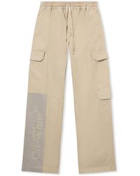 Off-White c/o Virgil Abloh - Big Bookish Cotton Gabardine Cargo Pants - Lyst