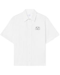 Off-White c/o Virgil Abloh - Off Line Half Arrow Poplin Slim Bowling Shirt - Lyst