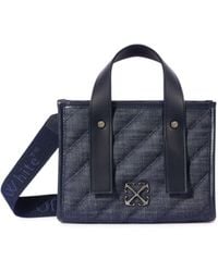 Off-White c/o Virgil Abloh Quilting Denim Tote Bag in Blue | Lyst UK