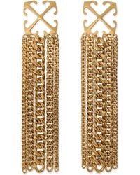 Off-White c/o Virgil Abloh - Arrow Chain Pendant Earrings - Lyst