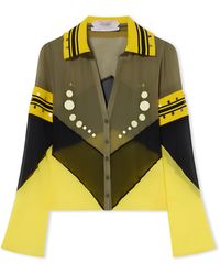 Off-White c/o Virgil Abloh - Geo Mirror Ribbed Color Block Shirt - Lyst