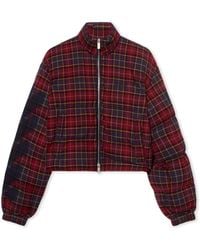 Off-White c/o Virgil Abloh - Arrow Spray Check Puffer Jacket - Lyst