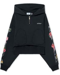 Off-White c/o Virgil Abloh - Bookish Flower Poket Crop Hoodie - Lyst