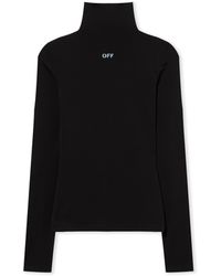 Off-White c/o Virgil Abloh - Off Stamp Second Skin Long-Sleeved Turtleneck - Lyst