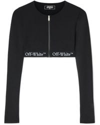 Off-White c/o Virgil Abloh - Cropped Top With Logoed Band - Lyst