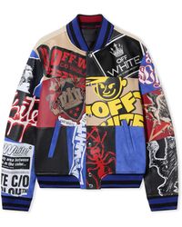 Off-White c/o Virgil Abloh - Multipatch Wool Varsity Jacket - Lyst