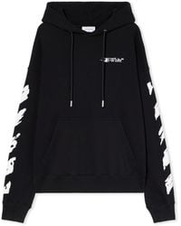 Off-White c/o Virgil Abloh - Ink Arrow Cotton Skate Hoodie With Loose Fit - Lyst