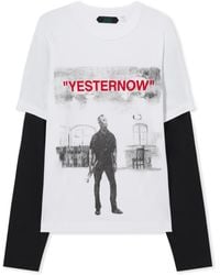 Off-White c/o Virgil Abloh - Miles Davis Yesternow Double Sleeve Regular Long Sleeve T-Shirt - Lyst