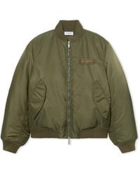 Off-White c/o Virgil Abloh - Off- Embroidered Nylon Bomber Jacket - Lyst