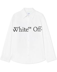 Off-White c/o Virgil Abloh - Bookish Scarf Poplin Overshirt - Lyst