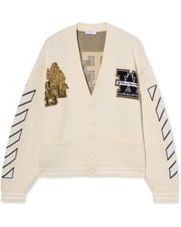 Off-White c/o Virgil Abloh - Lion Varsity Knit Cardigan - Lyst