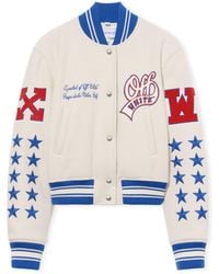 Off-White c/o Virgil Abloh - Wool College Varsity Jacket - Lyst