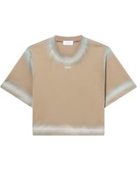 Off-White c/o Virgil Abloh - Spray Off Stamp Crop T-Shirt - Lyst