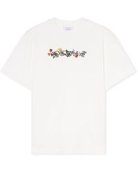 Off-White c/o Virgil Abloh - Bookish Flowers Cotton T-Shirt - Lyst