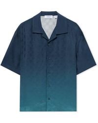 Off-White c/o Virgil Abloh - Arrow Monogram Jacquard Bowling Shirt - Lyst