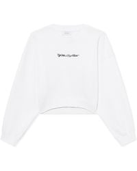 Off-White c/o Virgil Abloh - Embroidered Arrow Script Crop Crewneck - Lyst