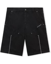 Off-White c/o Virgil Abloh - Garment-Dyed Military Relaxed Shorts - Lyst