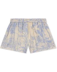 Off-White c/o Virgil Abloh - City Nature Linen Pajama Shorts - Lyst