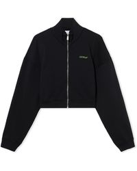 Off-White c/o Virgil Abloh - Arrow Leaves Zip Up Sweatshirt - Lyst