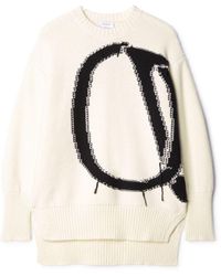 Off-White c/o Virgil Abloh - Maglione in lana con logo - Lyst