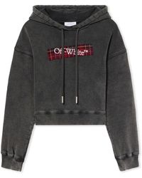 Off-White c/o Virgil Abloh - Bookish Crop Logo Hoodie - Lyst