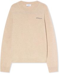 Off-White c/o Virgil Abloh - Quote Knit Crewneck Logo Sweater - Lyst