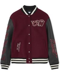 Off-White c/o Virgil Abloh - Off- C/O Ac Milan Varsity Jacket - Lyst