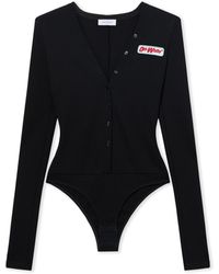 Off-White c/o Virgil Abloh - Heavy Jersey Button-Up Bodysuit - Lyst