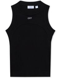 Off-White c/o Virgil Abloh - Off Stamp Rib Round Tank Top - Lyst