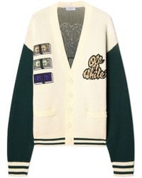 Off-White c/o Virgil Abloh - Crystal Cash Varsity Cardigan - Lyst
