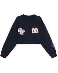 Off-White c/o Virgil Abloh - Royal Patch Crop Sweatshirt - Lyst